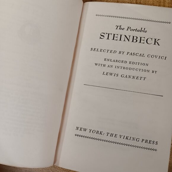 The Portable Steinbeck by John Steinbeck Paperback Book Viking Press P2 Vtg 1970 - Picture 8 of 12